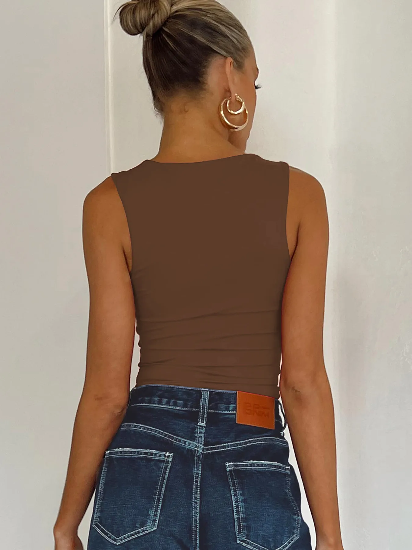 Wish  Y2g Vest Inner Women's Clothing  Fashion Brand Sexy Slim Fit Hot Girl Bm Top Square Collar Bottoming Shirt display picture 19