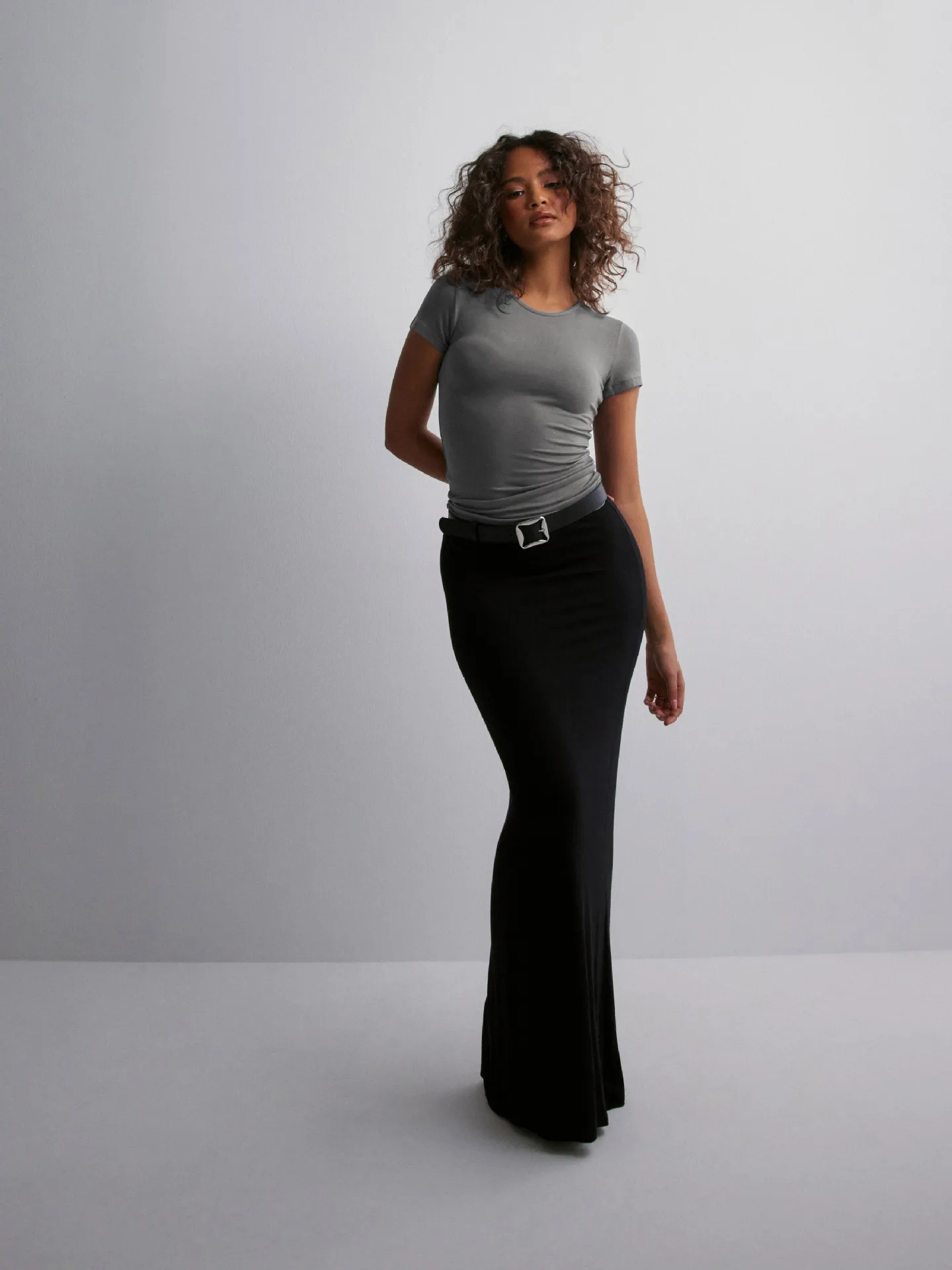 Summer  Solid Color Round Neck Fashion Brand Short Sleeve Fashionable Sexy Slim Y2g Pure Desire Top Hot Girl T-shirt display picture 17