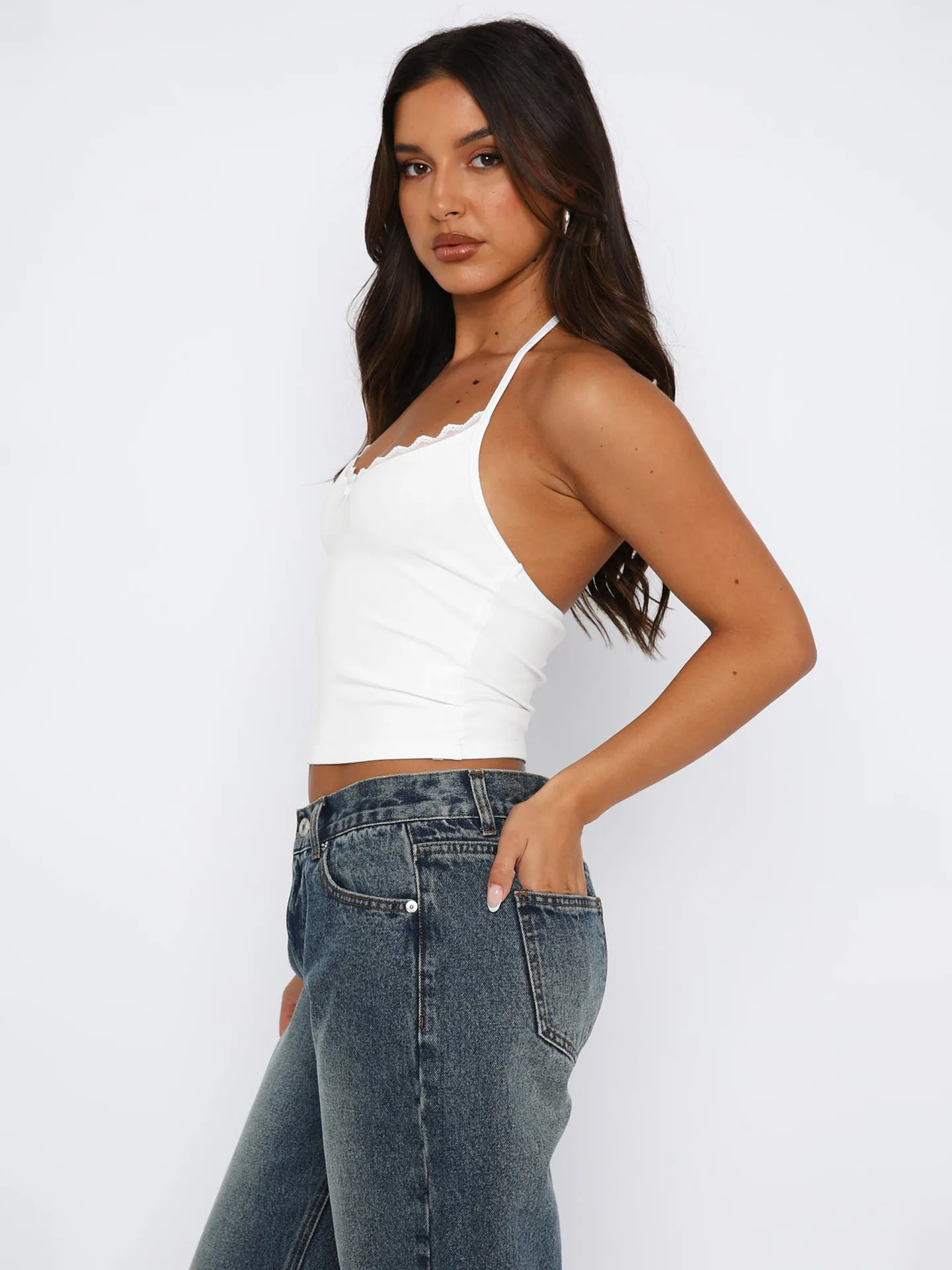Sexy Hot Girl Women's Clothing New  Halter Bm Camisole Pure Desire Slim-fit Navel Y2g Top Summer display picture 15