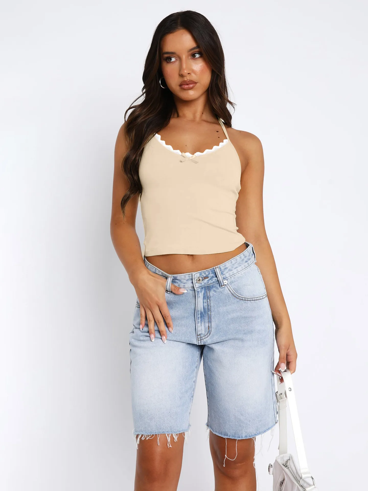 Sexy Hot Girl Women's Clothing New  Halter Bm Camisole Pure Desire Slim-fit Navel Y2g Top Summer display picture 6