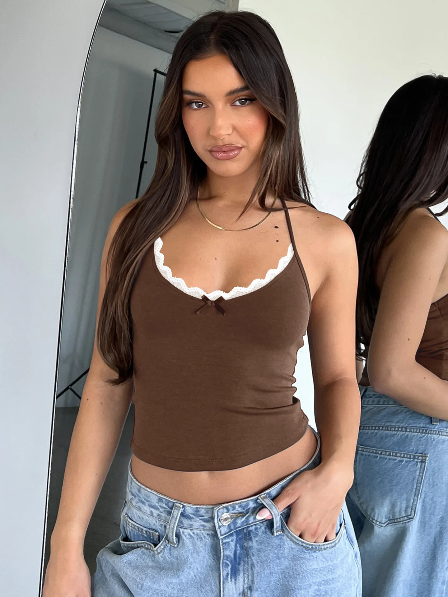 Sexy Hot Girl Women's Clothing New  Halter Bm Camisole Pure Desire Slim-fit Navel Y2g Top Summer display picture 4