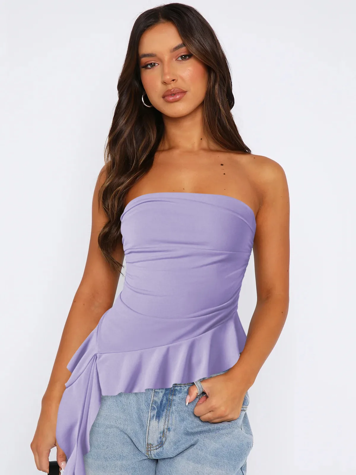 Spring And Summer  Y2g Clothes Pure Tassel Design Vest Women's High-grade Tube Top Outer Wear display picture 4