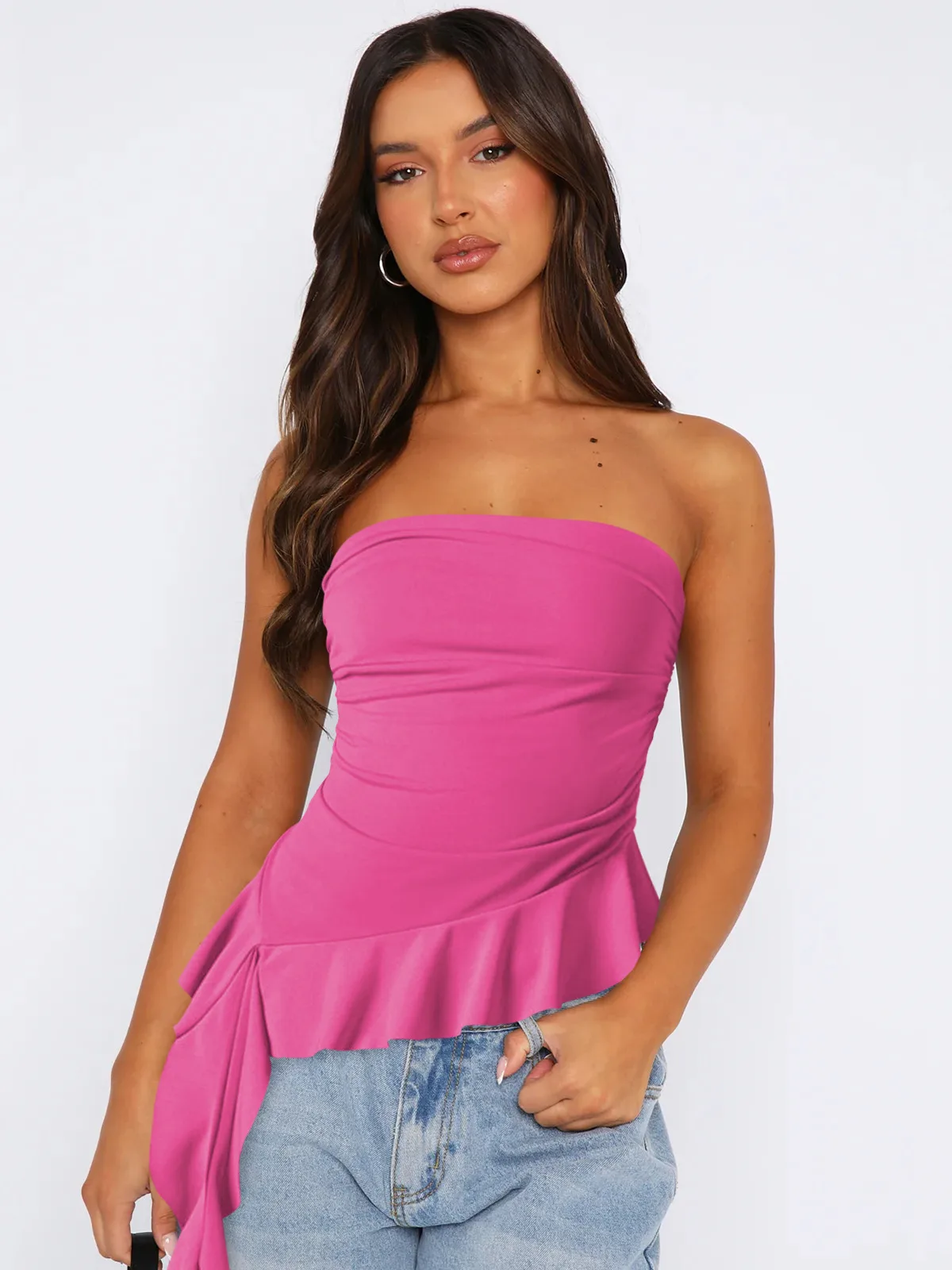 Spring And Summer  Y2g Clothes Pure Tassel Design Vest Women's High-grade Tube Top Outer Wear display picture 8