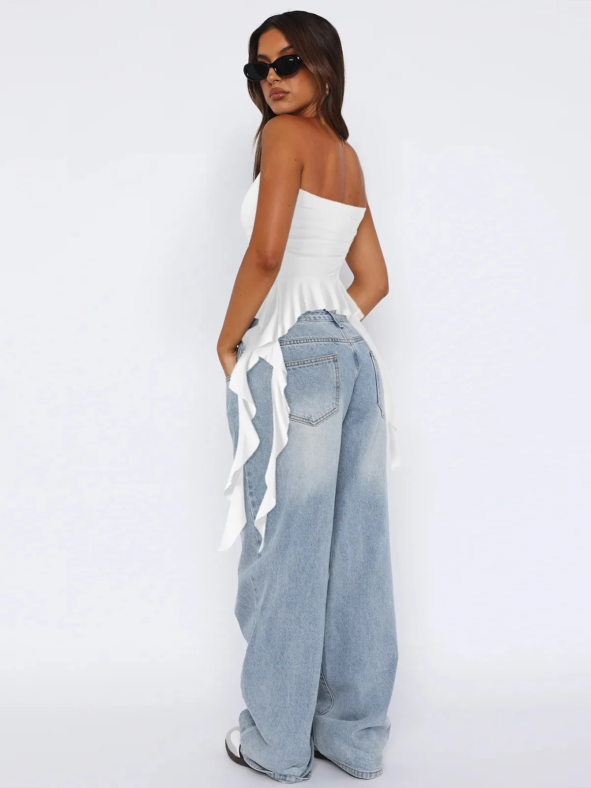 Spring And Summer  Y2g Clothes Pure Tassel Design Vest Women's High-grade Tube Top Outer Wear display picture 11