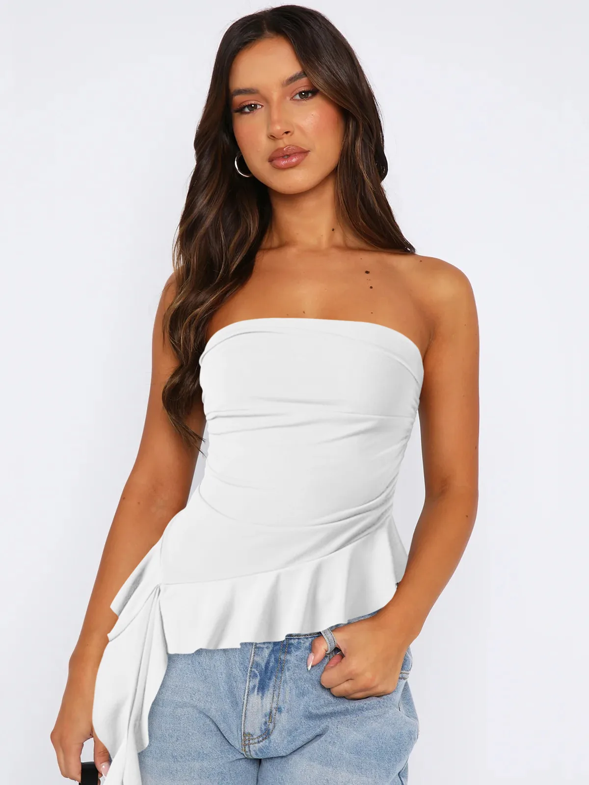 Spring And Summer  Y2g Clothes Pure Tassel Design Vest Women's High-grade Tube Top Outer Wear display picture 12