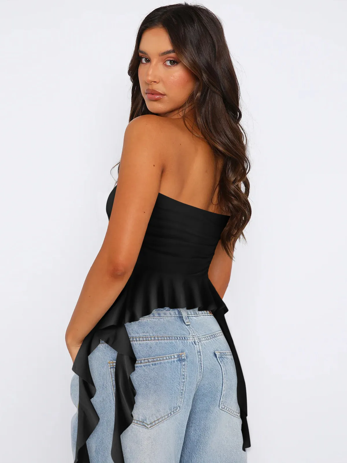 Spring And Summer  Y2g Clothes Pure Tassel Design Vest Women's High-grade Tube Top Outer Wear display picture 21