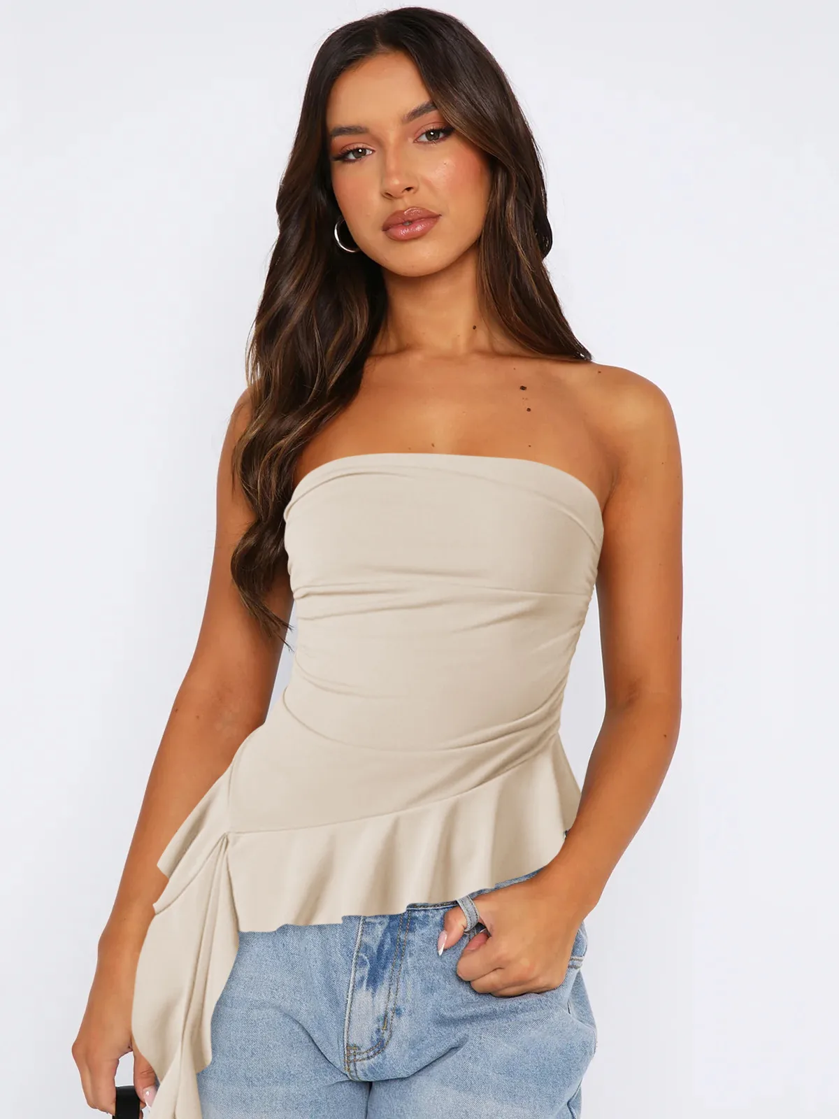 Spring And Summer  Y2g Clothes Pure Tassel Design Vest Women's High-grade Tube Top Outer Wear display picture 24