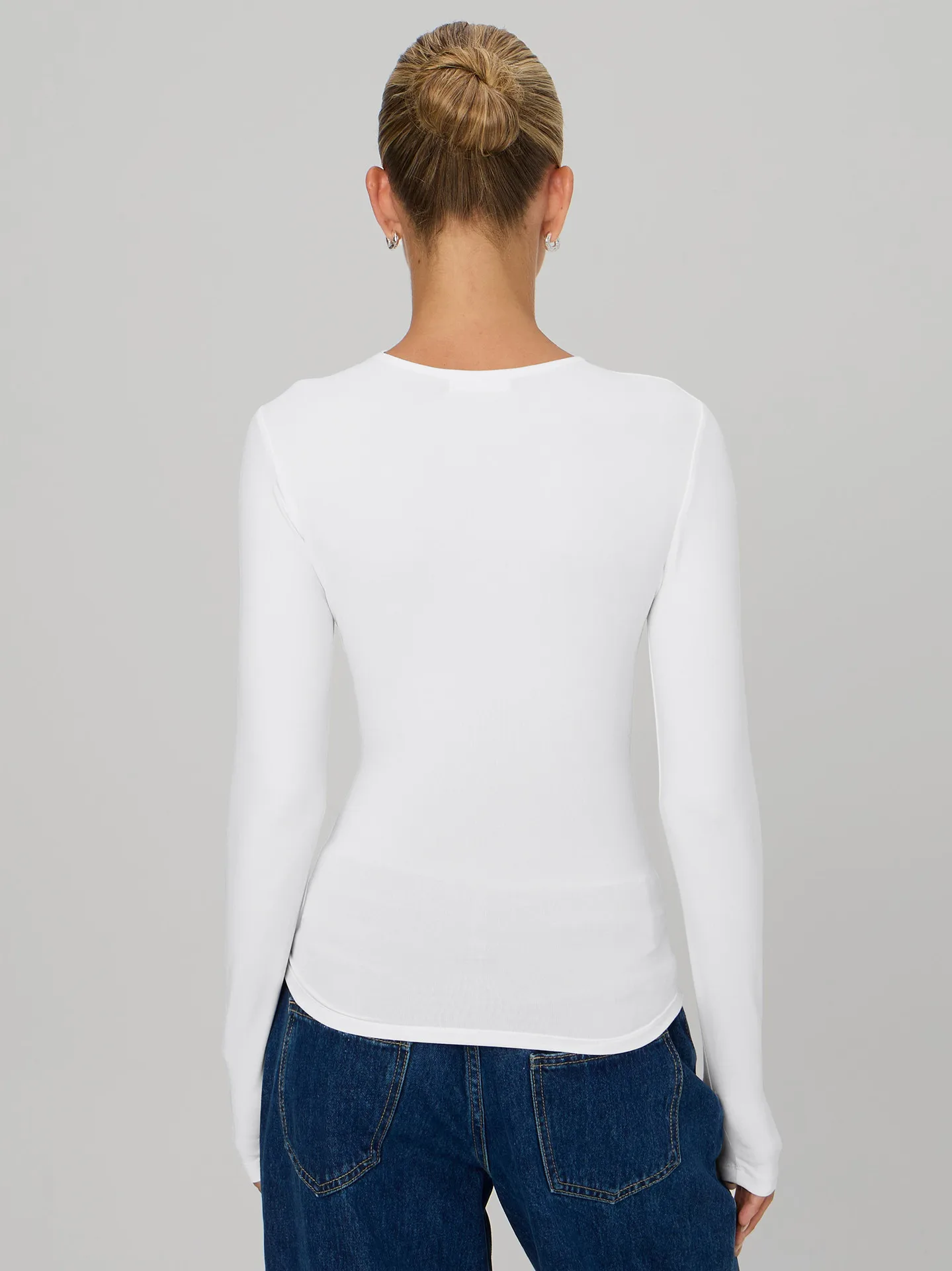 New  Naked Sense Solid Color Y2K American Shoulder T-shirt Sexy Slim-fit Spice Girl Top Women's Summer High-end Sense display picture 5