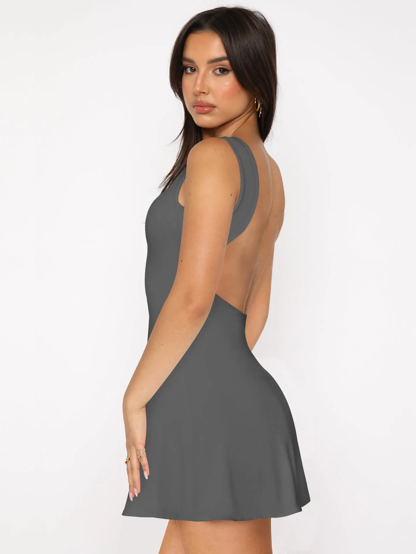 Sexy Slim Sleeveless Vest Dress  Y2g Women's Clothing New Backless Elegant High Sense Dress Summer display picture 18