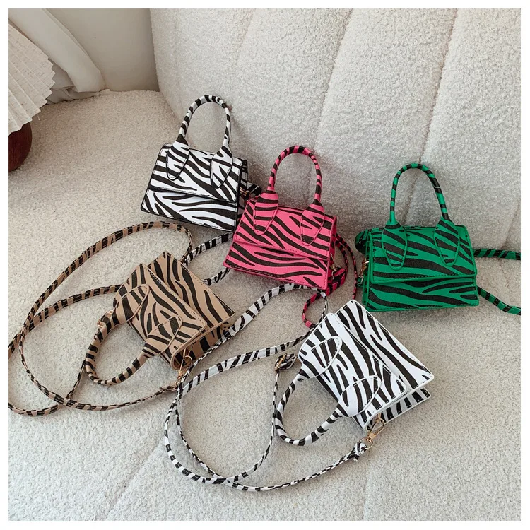 Niche Mini Crossbody Bag Female  New Fashion New Style Small Square Bag Zebra Print Textured Handbag display picture 18