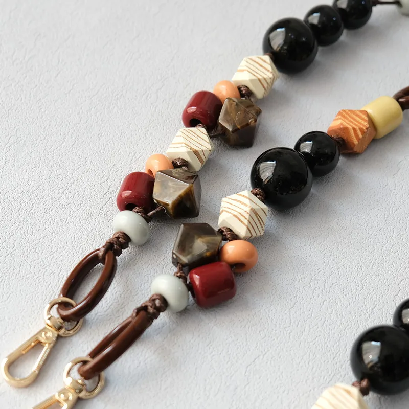 Acrylic Bead Chain Fashion Wooden Bead Bracelet Accessories Bag Shoulder Strap Crossbody Lanyard Bag Strap Mobile Phone Chain display picture 3