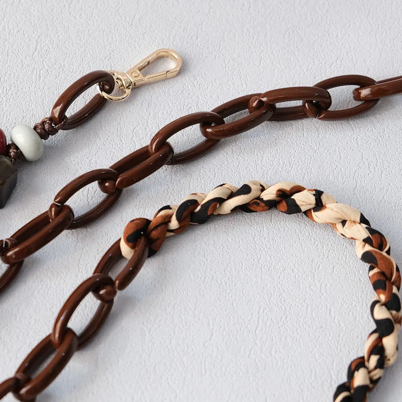 Acrylic Bead Chain Fashion Wooden Bead Bracelet Accessories Bag Shoulder Strap Crossbody Lanyard Bag Strap Mobile Phone Chain display picture 6