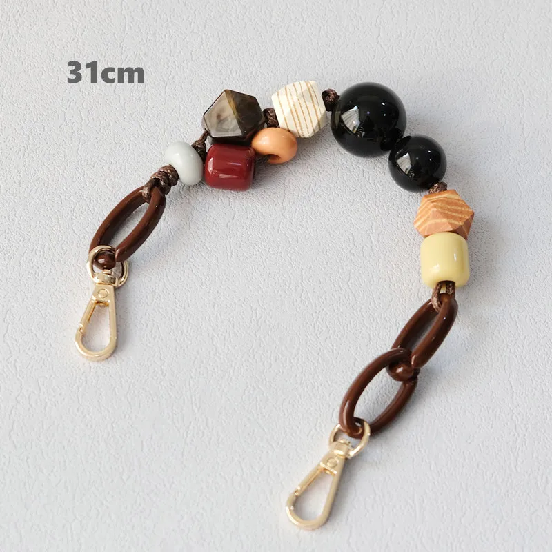 Acrylic Bead Chain Fashion Wooden Bead Bracelet Accessories Bag Shoulder Strap Crossbody Lanyard Bag Strap Mobile Phone Chain display picture 8