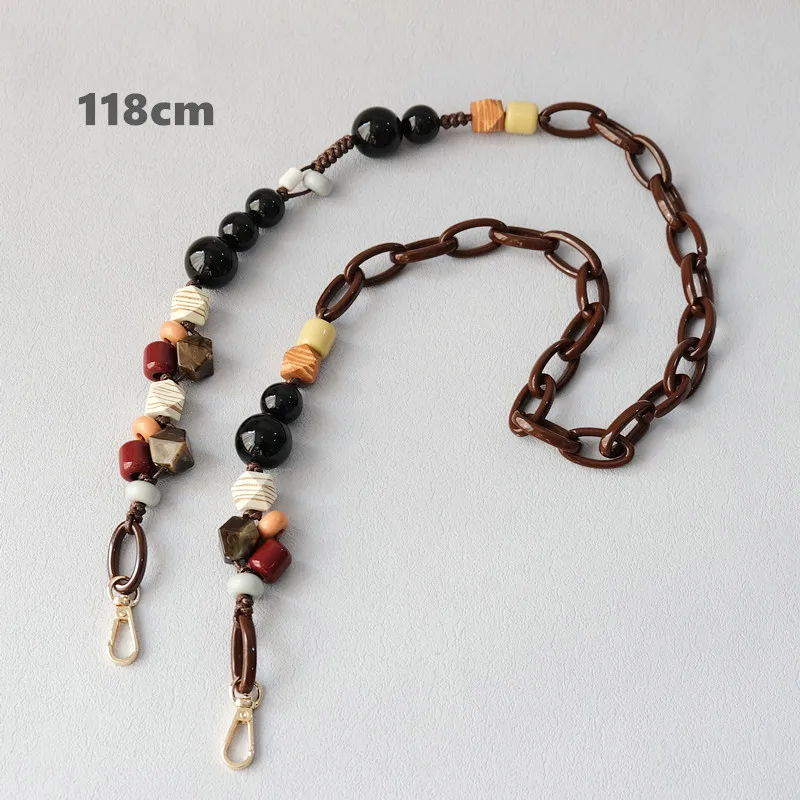 Acrylic Bead Chain Fashion Wooden Bead Bracelet Accessories Bag Shoulder Strap Crossbody Lanyard Bag Strap Mobile Phone Chain display picture 12