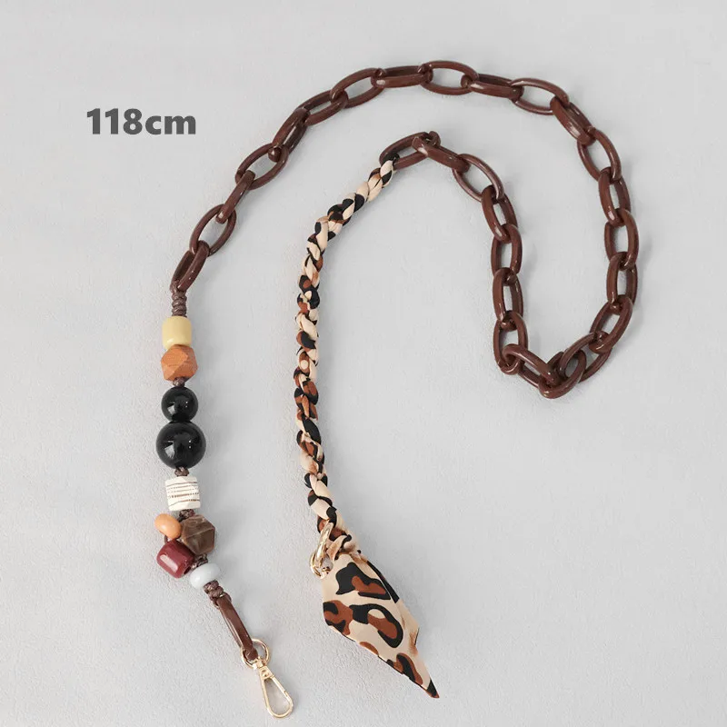 Acrylic Bead Chain Fashion Wooden Bead Bracelet Accessories Bag Shoulder Strap Crossbody Lanyard Bag Strap Mobile Phone Chain display picture 13