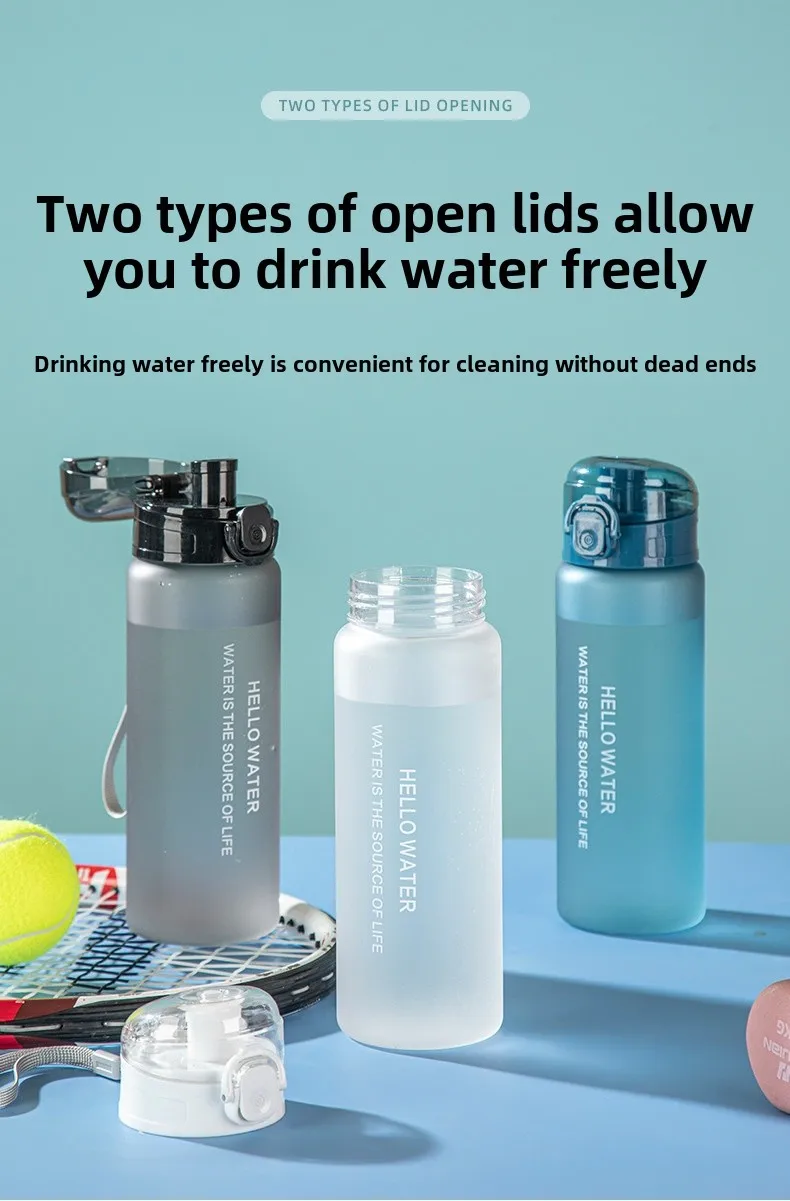 High-value Large-capacity Plastic Cup With Lifting Rope Scale Cup Student Direct Drinking Cup Outdoor Sports Cup Customization display picture 11