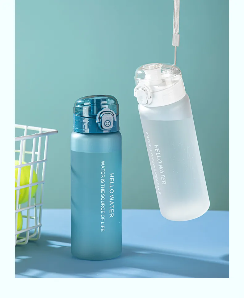 High-value Large-capacity Plastic Cup With Lifting Rope Scale Cup Student Direct Drinking Cup Outdoor Sports Cup Customization display picture 13