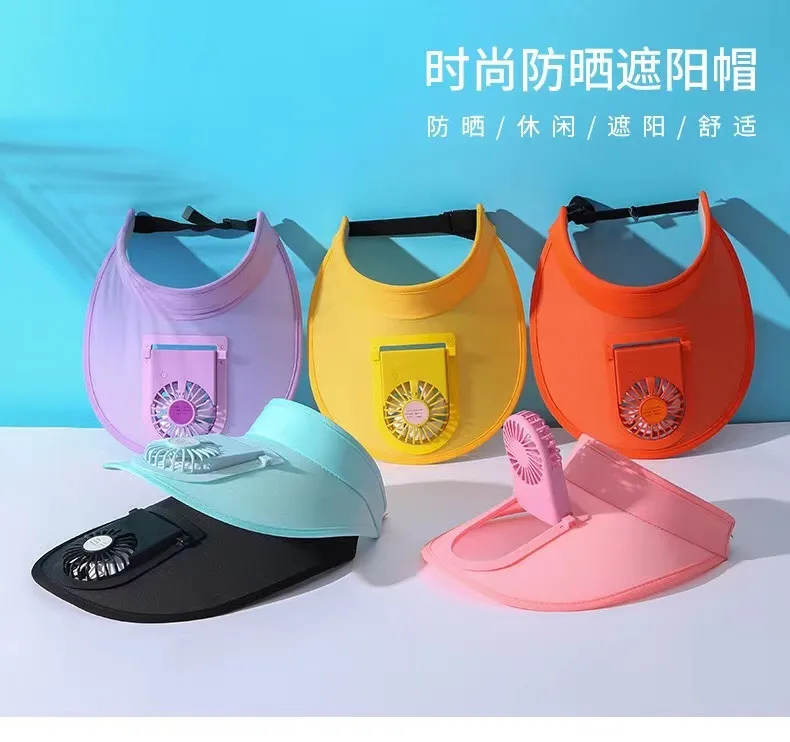 New Style Sun Hat With Fan USB Charging Big Brim Outdoor Summer Hat Men's And Women's Sun Hat Parent-child Sun Hat display picture 1