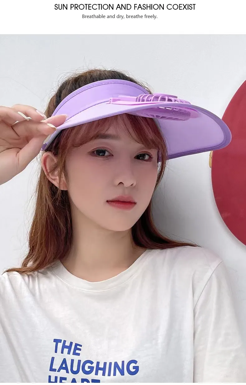 New Style Sun Hat With Fan USB Charging Big Brim Outdoor Summer Hat Men's And Women's Sun Hat Parent-child Sun Hat display picture 5