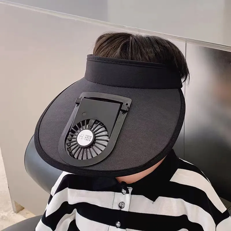 New Style Sun Hat With Fan USB Charging Big Brim Outdoor Summer Hat Men's And Women's Sun Hat Parent-child Sun Hat display picture 7