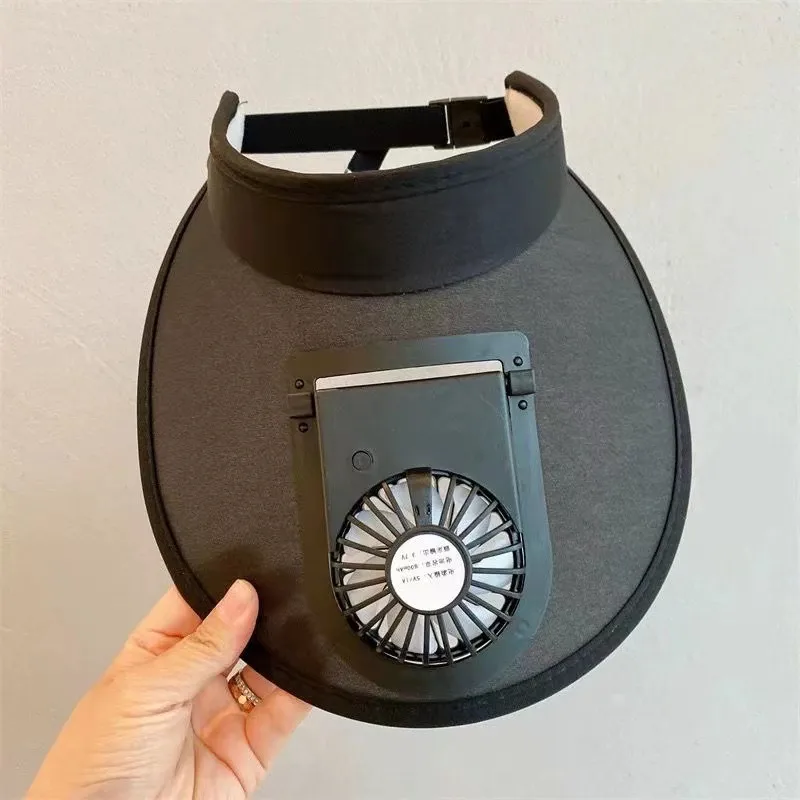 New Style Sun Hat With Fan USB Charging Big Brim Outdoor Summer Hat Men's And Women's Sun Hat Parent-child Sun Hat display picture 14