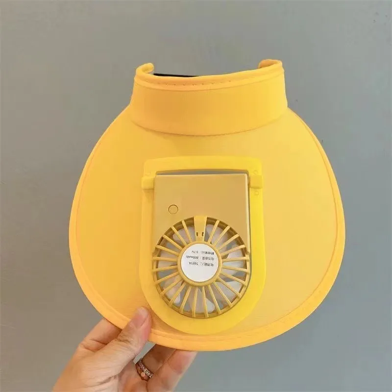New Style Sun Hat With Fan USB Charging Big Brim Outdoor Summer Hat Men's And Women's Sun Hat Parent-child Sun Hat display picture 17