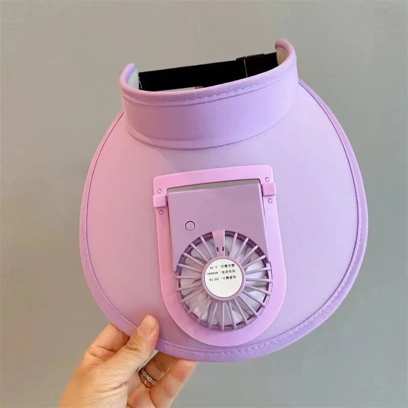 New Style Sun Hat With Fan USB Charging Big Brim Outdoor Summer Hat Men's And Women's Sun Hat Parent-child Sun Hat display picture 18
