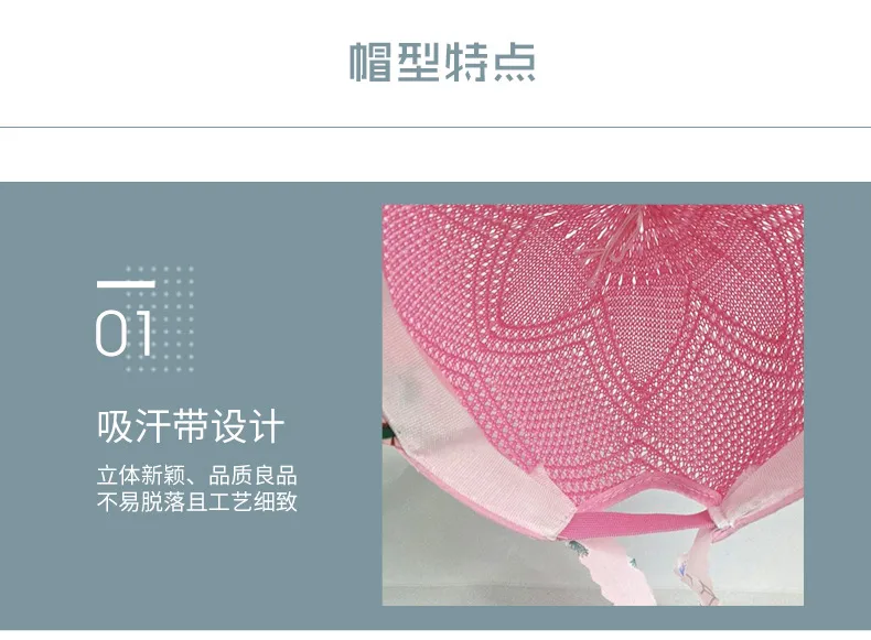 Summer Hat Sunscreen Hat Big Brimmed Mother Mother-in-law Middle-aged Hat Travel Cycling Sunshade Breathable Sun Hat display picture 9