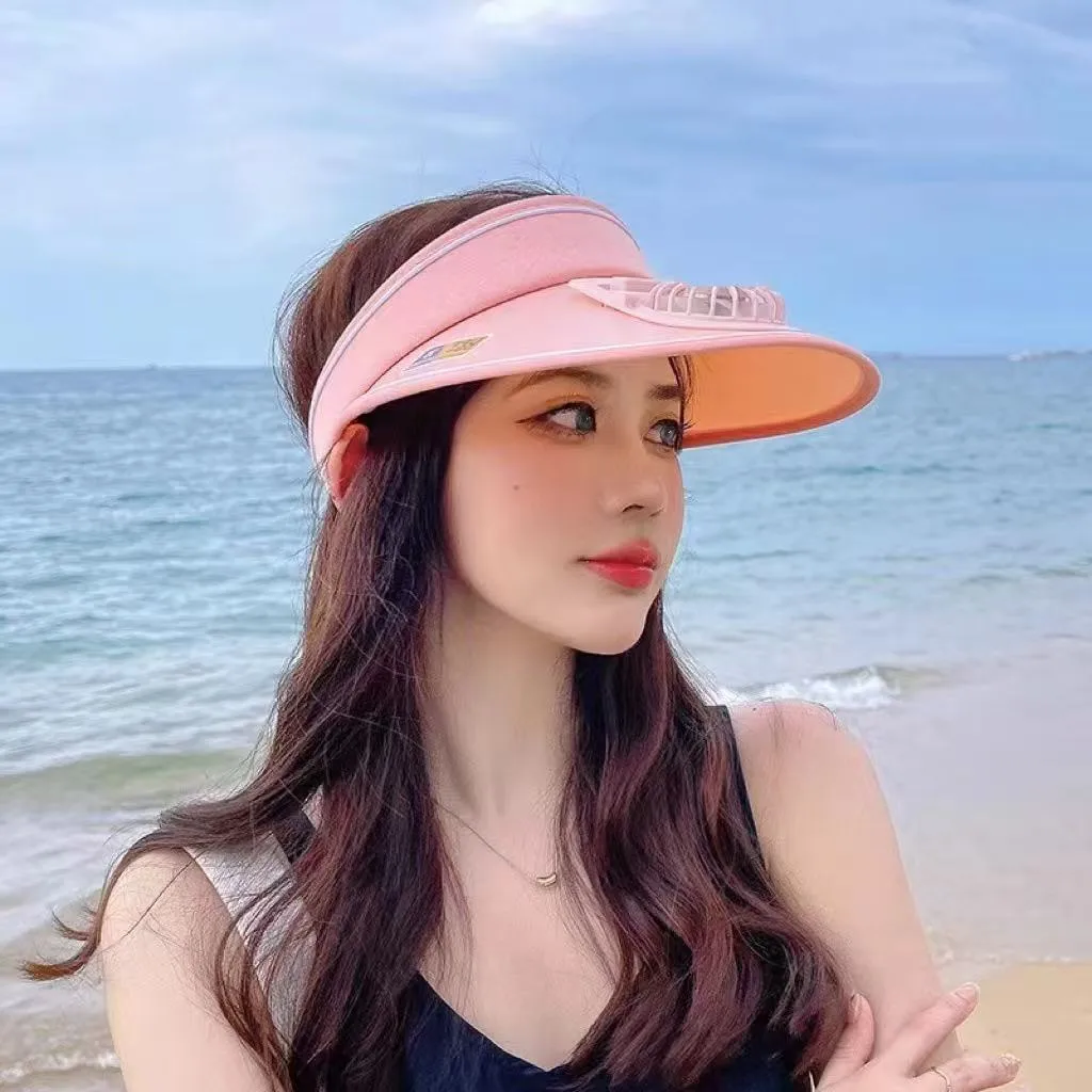 New Summer Fan Hat USB Rechargeable Adult Empty Top Hat Men's And Women's Sunscreen Sun Hat Cool Hat Outdoor Sun Hat display picture 1