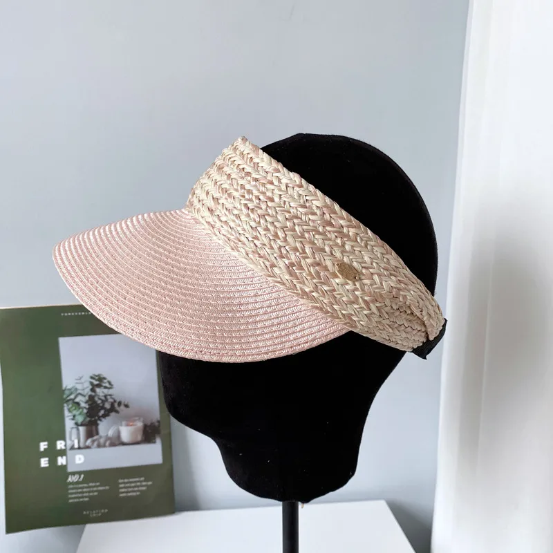 New Official Website With Empty Top Hat Children's Summer Sunscreen Cap Mixed Color Breathable Hairband PP Brim Sun Hat display picture 6