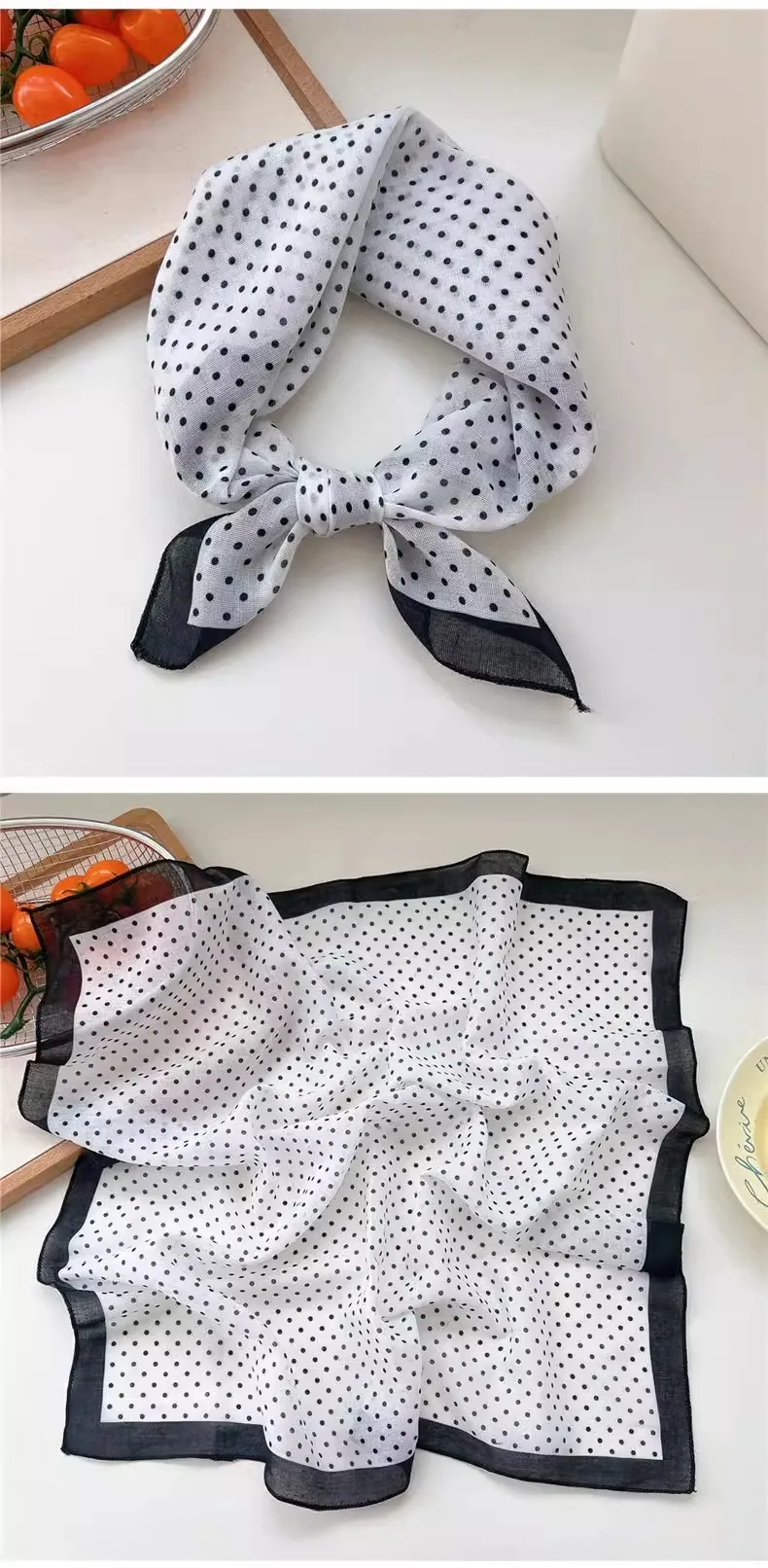 New Style Vintage Floral Small Square Scarf Women's  New Style Cotton And Linen Headscarf Hair Belt Strap Decorative Scarf All-match Scarf display picture 11