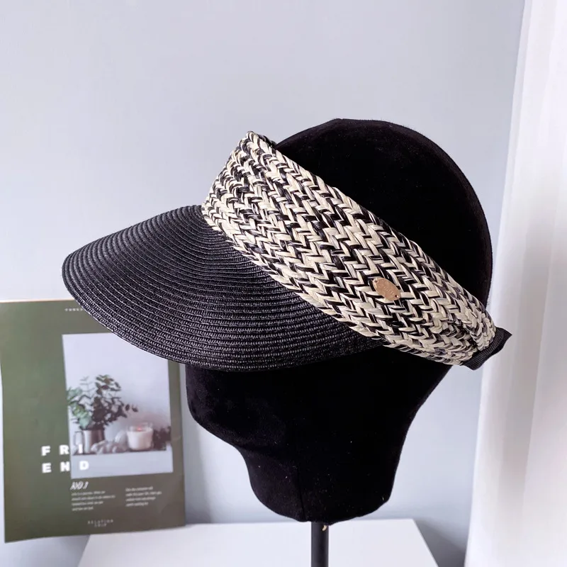 New Official Website With Empty Top Hat Children's Summer Sunscreen Cap Mixed Color Breathable Hairband PP Brim Sun Hat display picture 7