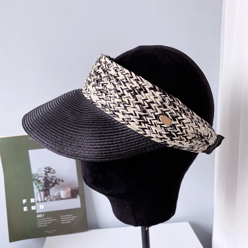 New Official Website With Empty Top Hat Children's Summer Sunscreen Cap Mixed Color Breathable Hairband PP Brim Sun Hat display picture 8