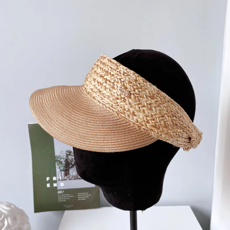 New Official Website With Empty Top Hat Children's Summer Sunscreen Cap Mixed Color Breathable Hairband PP Brim Sun Hat display picture 9