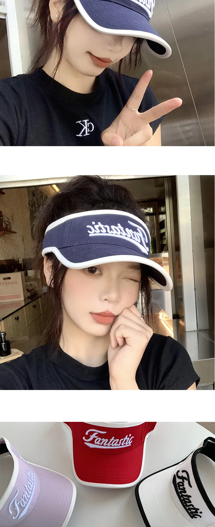 Sports Hountop Hat Women's Summer Anti-UV Sunshade Hat New-style All-match Roof Duck Tongue Tide Sun Hat display picture 8