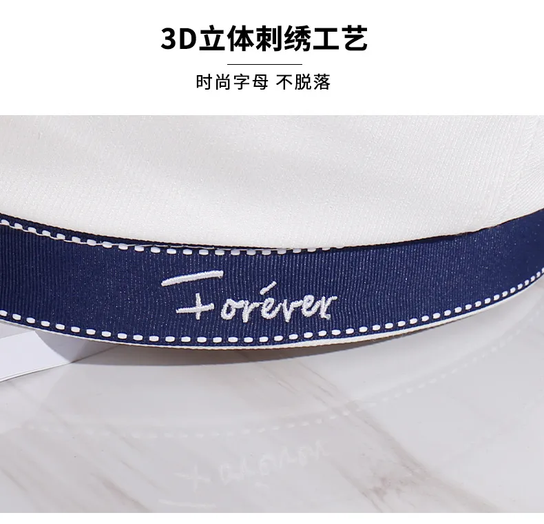 Sailor Dance Sailor Hat Beret Uniform Cap Navigator Hat Stage Performance Letter Hat display picture 6