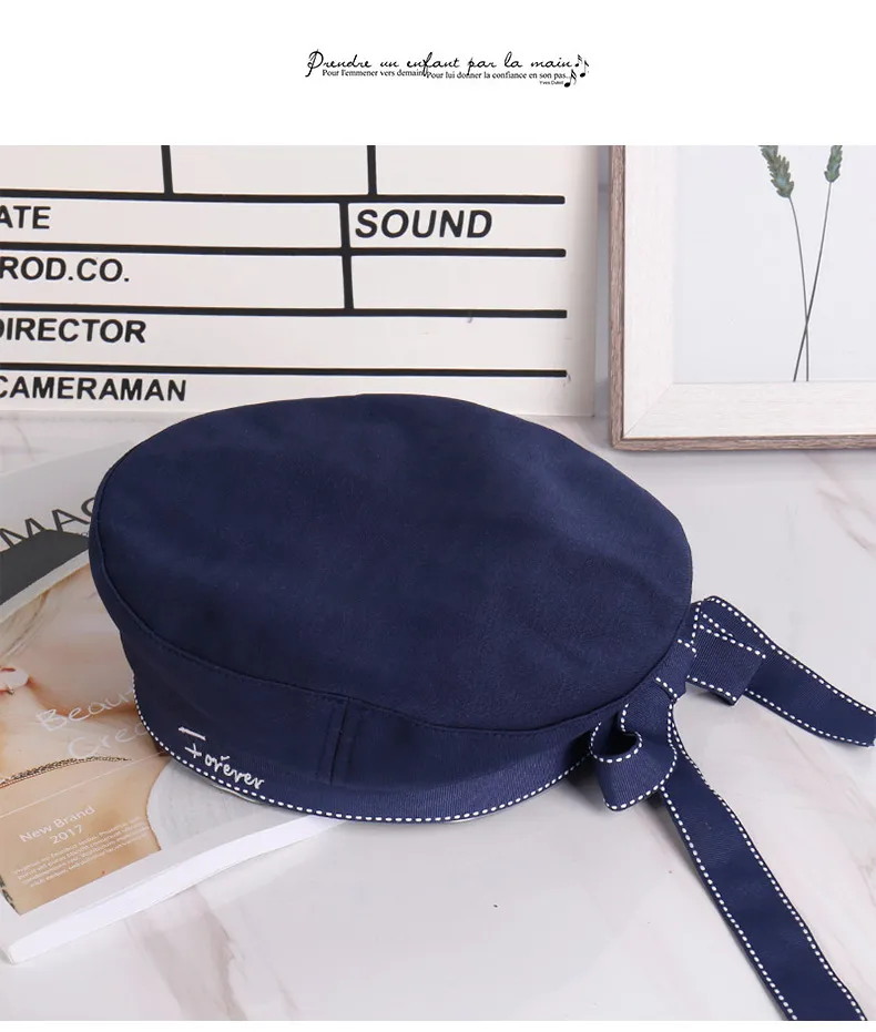 Sailor Dance Sailor Hat Beret Uniform Cap Navigator Hat Stage Performance Letter Hat display picture 10