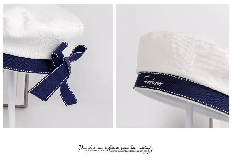 Sailor Dance Sailor Hat Beret Uniform Cap Navigator Hat Stage Performance Letter Hat display picture 13