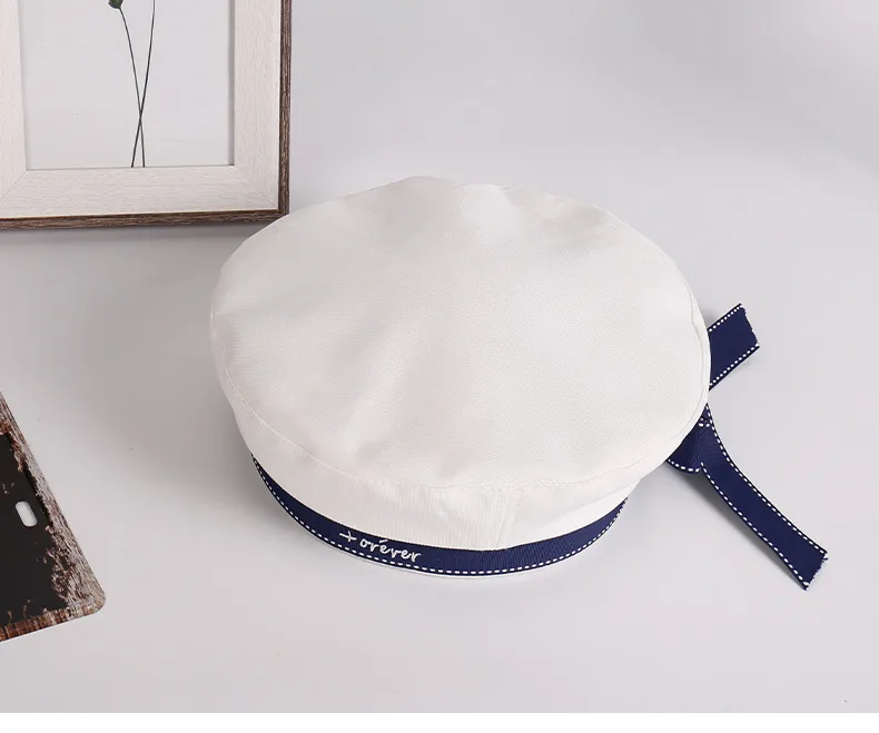 Sailor Dance Sailor Hat Beret Uniform Cap Navigator Hat Stage Performance Letter Hat display picture 15