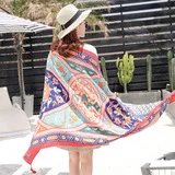 Autumn And Winter New Bohemian Ethnic Style Tassel Cotton And Linen Scarf Women's Travel Sunscreen Shawl display picture 2