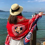 Autumn And Winter New Bohemian Ethnic Style Tassel Cotton And Linen Scarf Women's Travel Sunscreen Shawl display picture 4