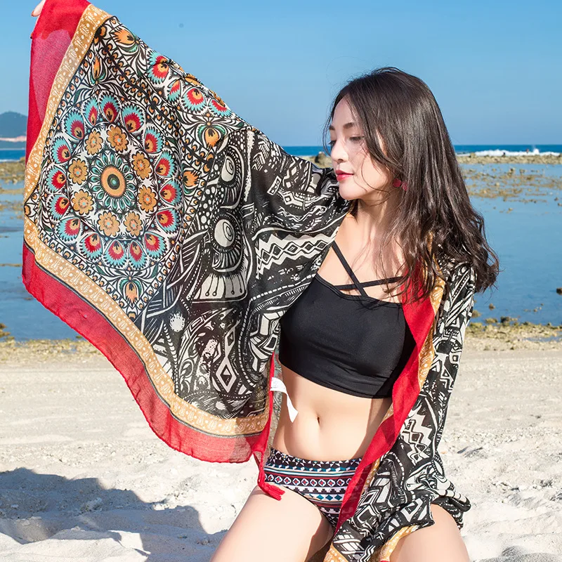 Autumn And Winter New Bohemian Ethnic Style Tassel Cotton And Linen Scarf Women's Travel Sunscreen Shawl display picture 14