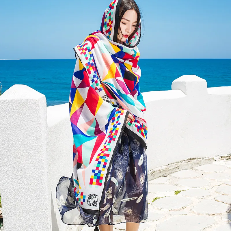 Autumn And Winter New Bohemian Ethnic Style Tassel Cotton And Linen Scarf Women's Travel Sunscreen Shawl display picture 22