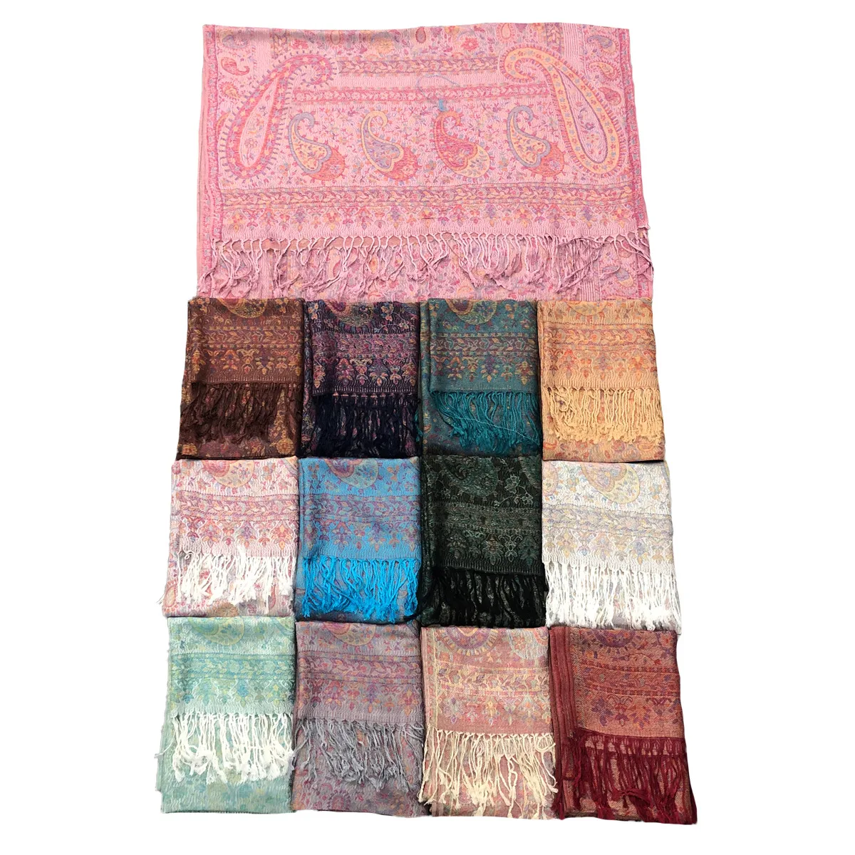 Hot Selling Cashew Flower Hanging Tassel Long Scarf Classic Ethnic Style Popular National Style Imitation Cashmere Autumn And Winter Scarf display picture 4