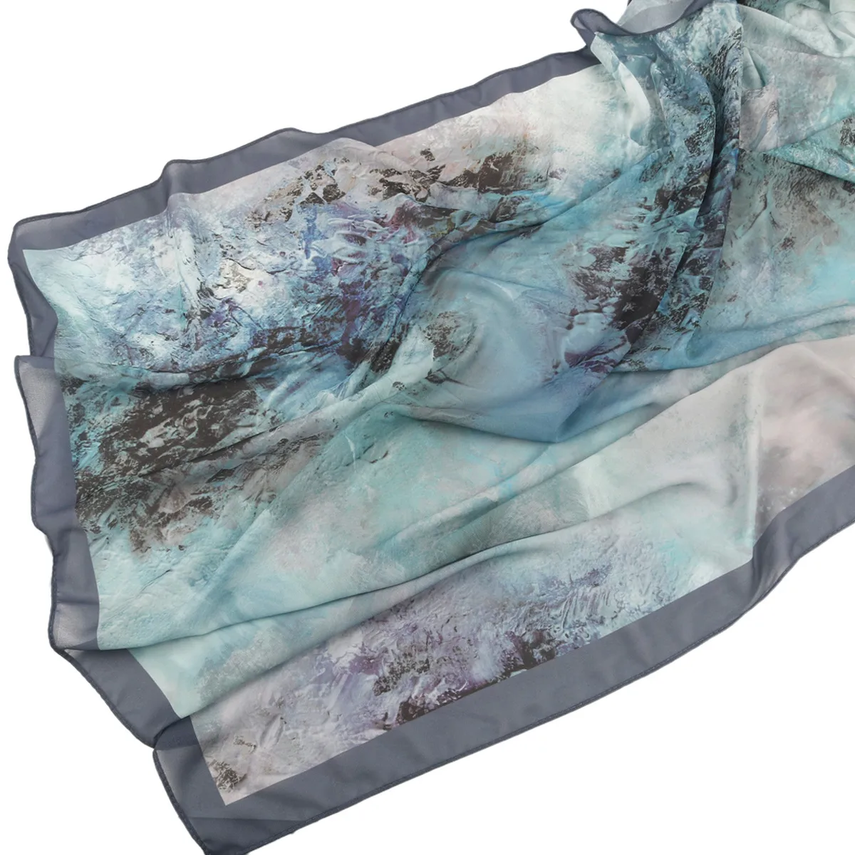 Malaysia Printed Chiffon Scarf Bohemian Fashion Simple Spring And Summer Sunscreen Scarf Shawl display picture 8