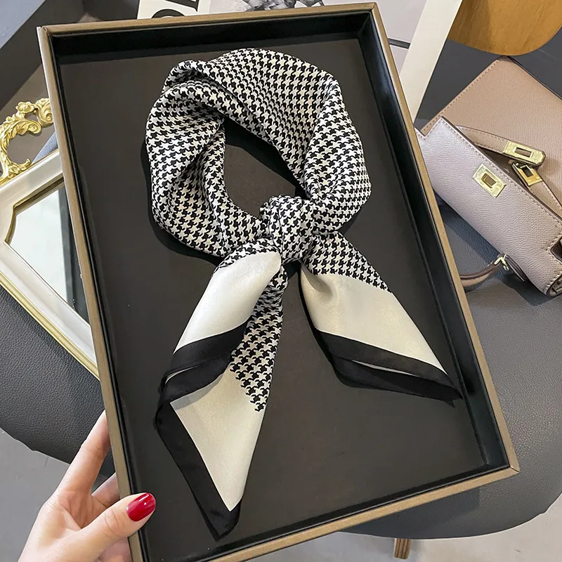 70 Spring Popular Commuter Square Scarf Fashionable Artificial Silk Scarf Trendy Women's All-match Fashionable High-grade Square Scarf Wholesale display picture 12