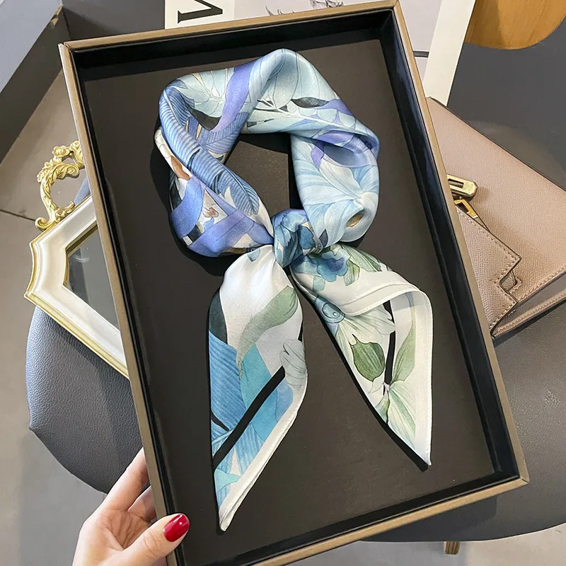 70 Spring Popular Commuter Square Scarf Fashionable Artificial Silk Scarf Trendy Women's All-match Fashionable High-grade Square Scarf Wholesale display picture 8