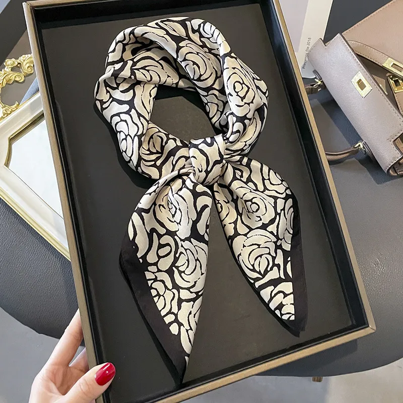 70 Spring Popular Commuter Square Scarf Fashionable Artificial Silk Scarf Trendy Women's All-match Fashionable High-grade Square Scarf Wholesale display picture 10