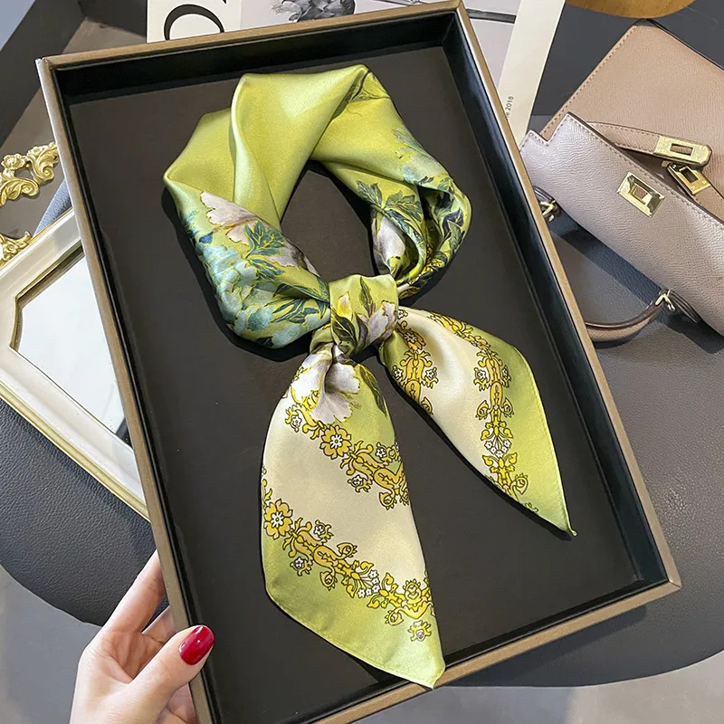 70 Spring Popular Commuter Square Scarf Fashionable Artificial Silk Scarf Trendy Women's All-match Fashionable High-grade Square Scarf Wholesale display picture 11