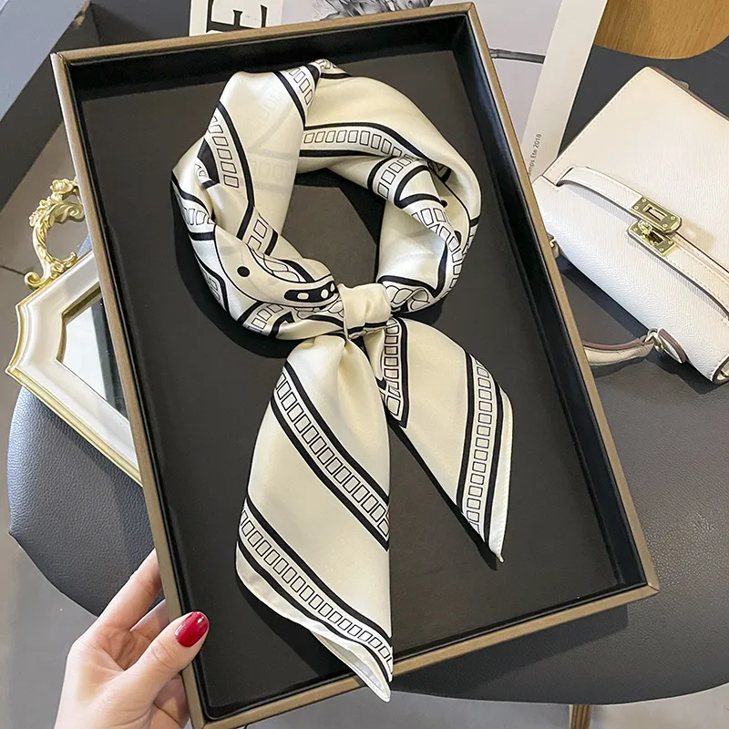 70 Spring Popular Commuter Square Scarf Fashionable Artificial Silk Scarf Trendy Women's All-match Fashionable High-grade Square Scarf Wholesale display picture 13